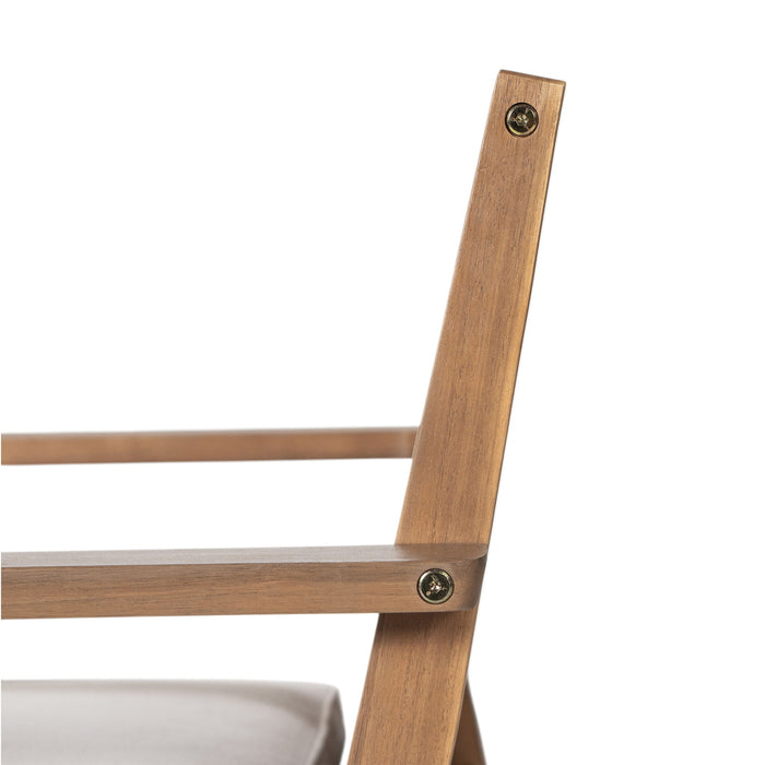 7 Piece Patio Furniture Set Acacia Wood Table And 6 Heavy Duty Cushioned Chairs