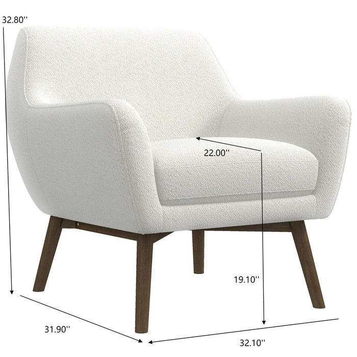 Panom - Lounge Chair - Brown / White