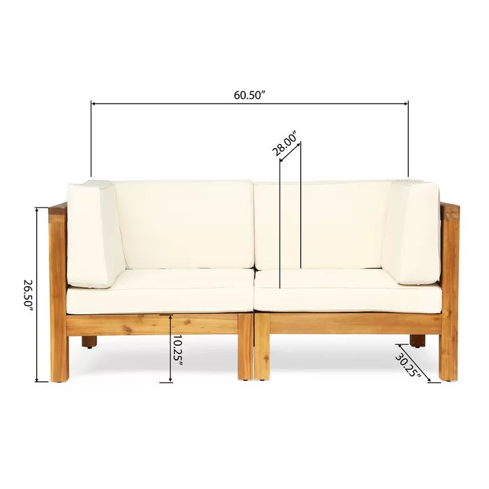 Brava - X Back Loveseat - Beige