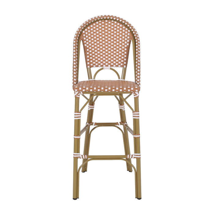 Outdoor Pe Rattan French Barstool Set