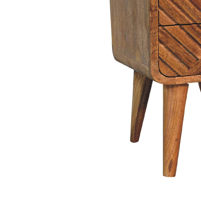 Mini Lille Curved Nightstand - Oak