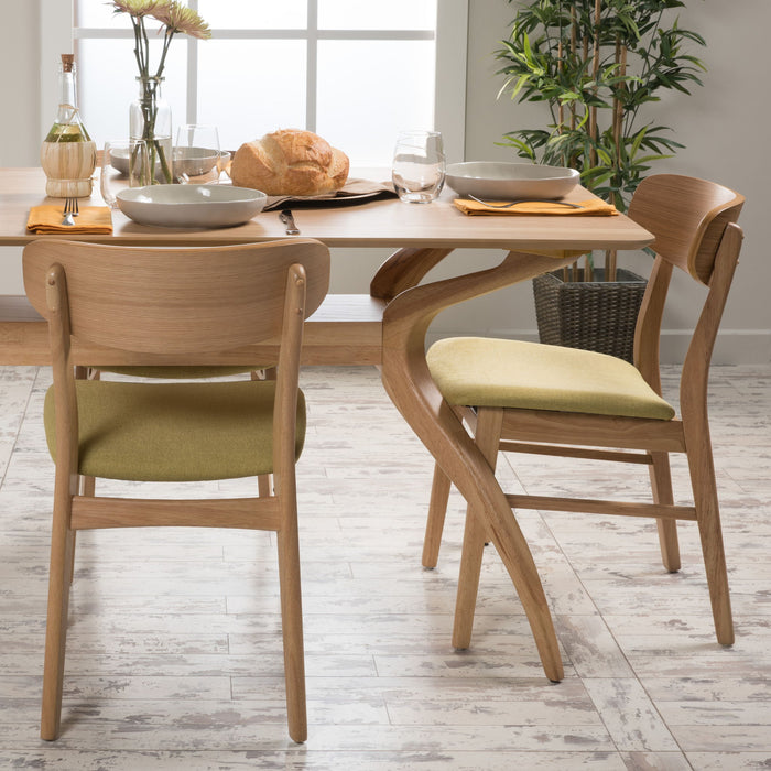 Elegant Fabric Dining Chair With Cushioned Seat