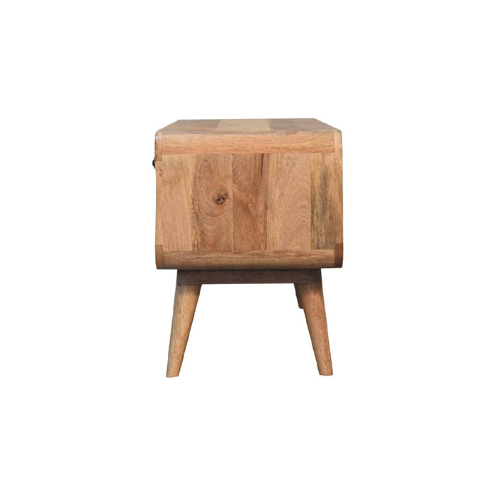 Reverse Curve Media Unit - Oak