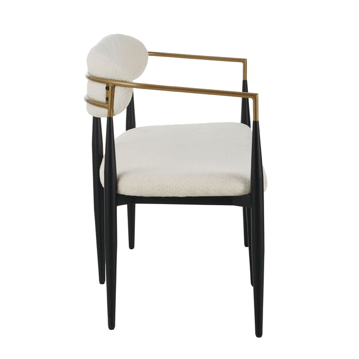 Modern Upholstered Loveseat Settee With Iron Frame