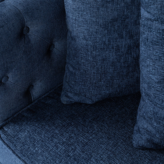 Retro Modern Loveseat With Button Tufted Upholstery