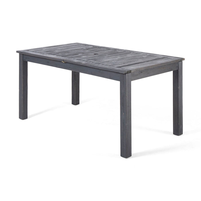 Outdoor Expandable Dining Table With Square Legs