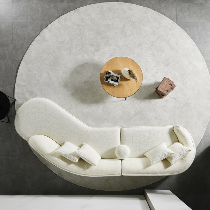 Elijah - Japandi Curvy Sectional Sofa - Beige