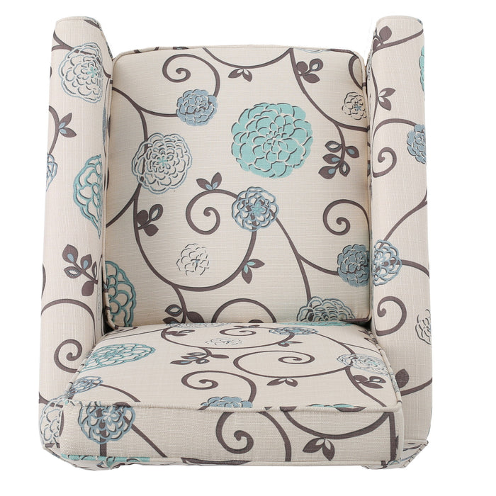 Push Back Upholstered Recliner Armchair