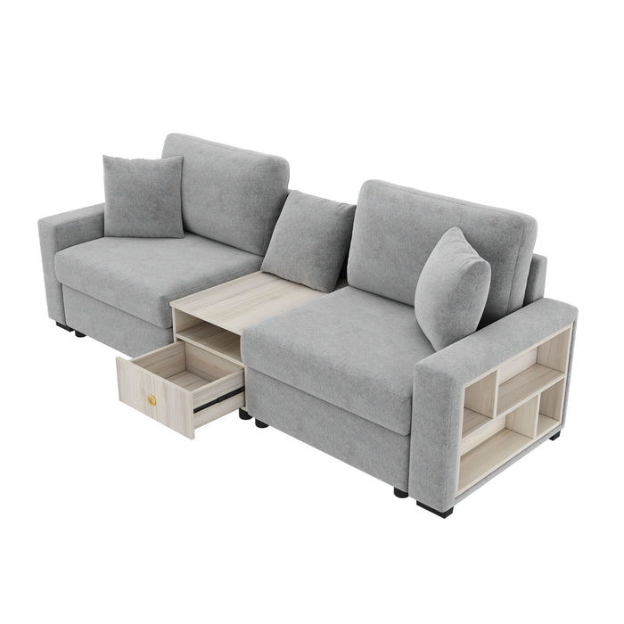 Modular Sofa Couch With Storage Armrest And Center Console