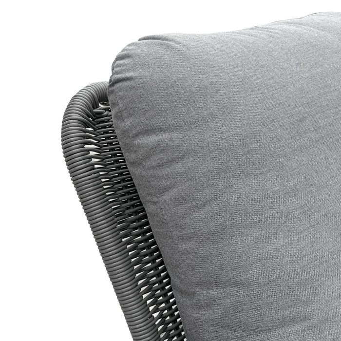 Contemporary Minimalist Wicker Rocking Chair With Soft Polyester Cushions