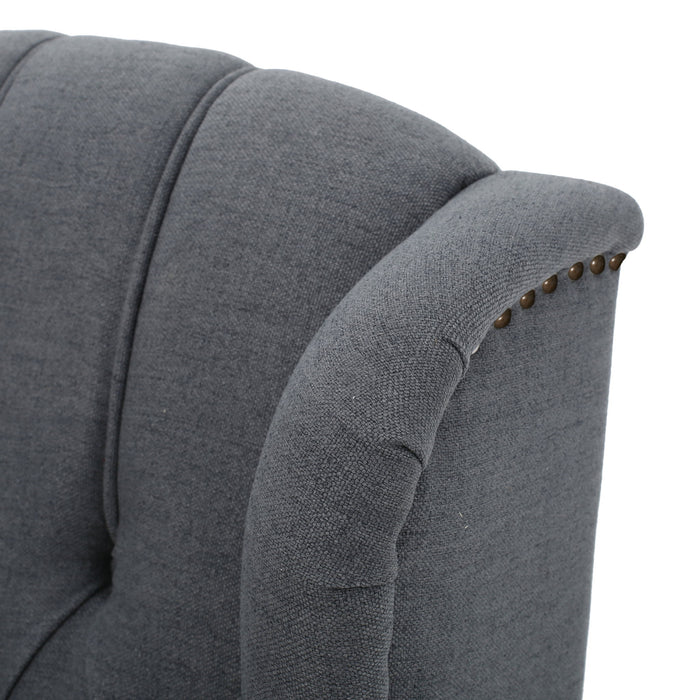 Armchair Recliner With Pushback Mechanism And Wingback Design