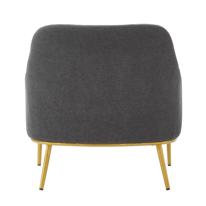 Modern Elegance Accent Chair With Curved Backrest