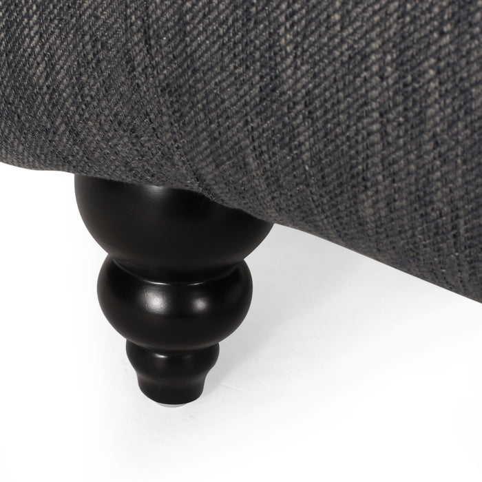 Chaise Lounge With Button Tufted Diamon Stitch