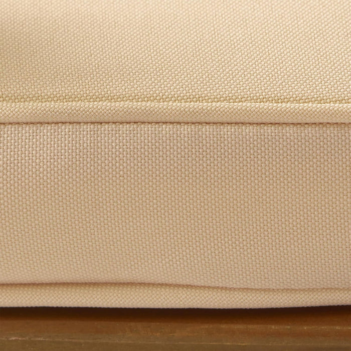 Acacia Wood Outdoor Patio Rocking Chair With Cushion (Set of 2) - Natural / Cream