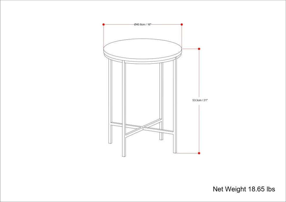 Tara - Side Table - Gold