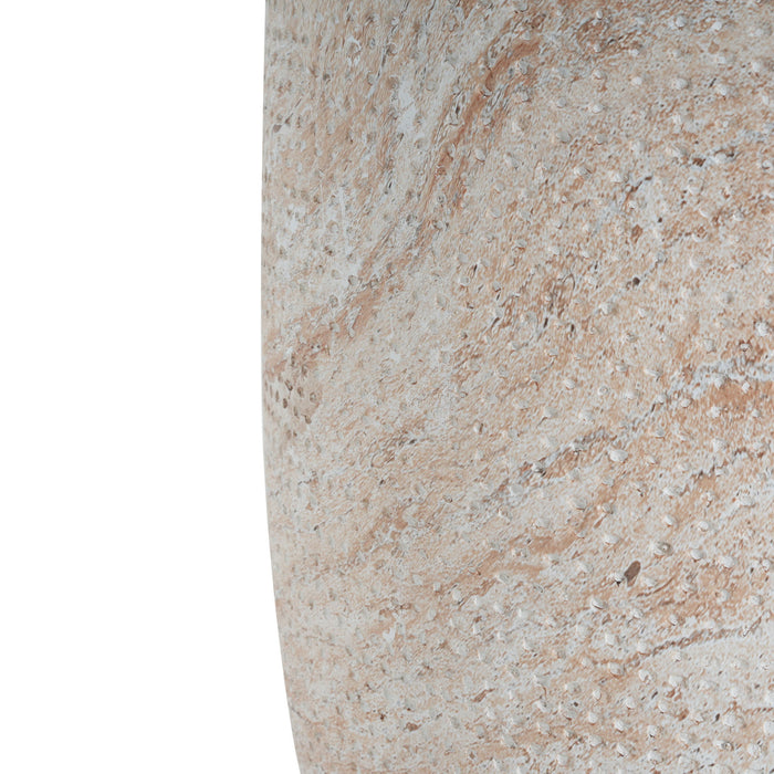 Outdoor / Indoor Lightweight, Concrete Side Table, Travertine - Beige