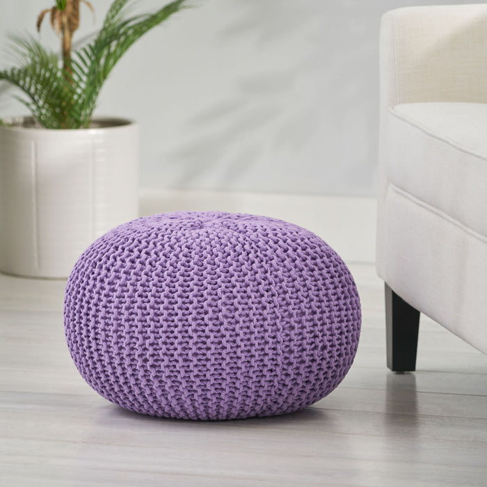 Belle - Modern Knitted Round Pouf