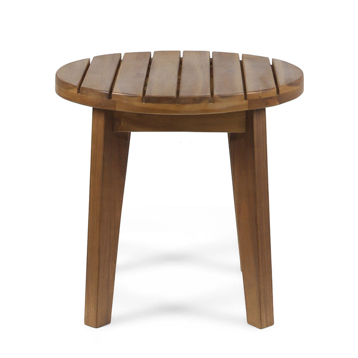 Outdoor Acacia Wood Side Table With Weather Resistance