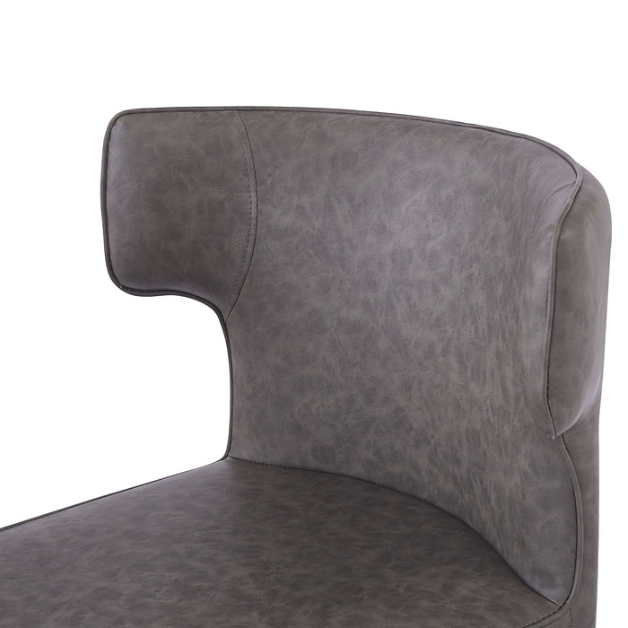 Modern Bar Stools With Upholstery And Metal Footrest (Set of 2)