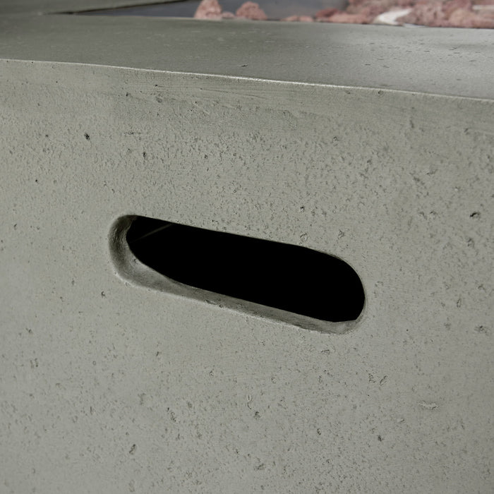 Modern 50,000 Btu Square Fire Table With Propane Tank