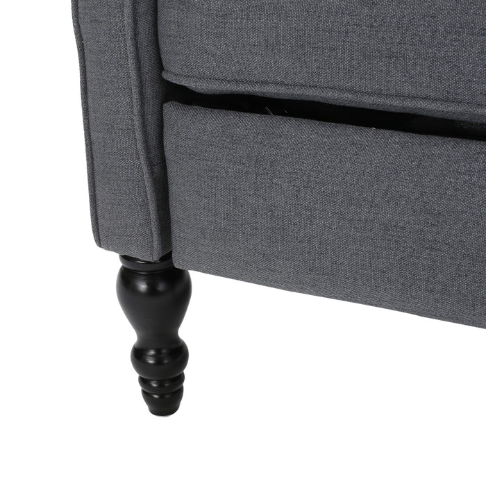 Armchair Recliner With Pushback Mechanism And Wingback Design