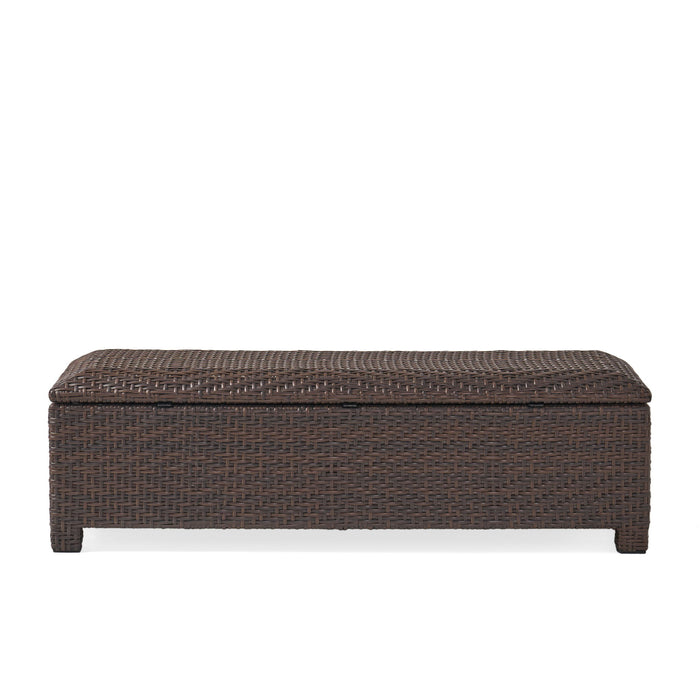 Santiago - Wicker Storage Bench - Brown Multi