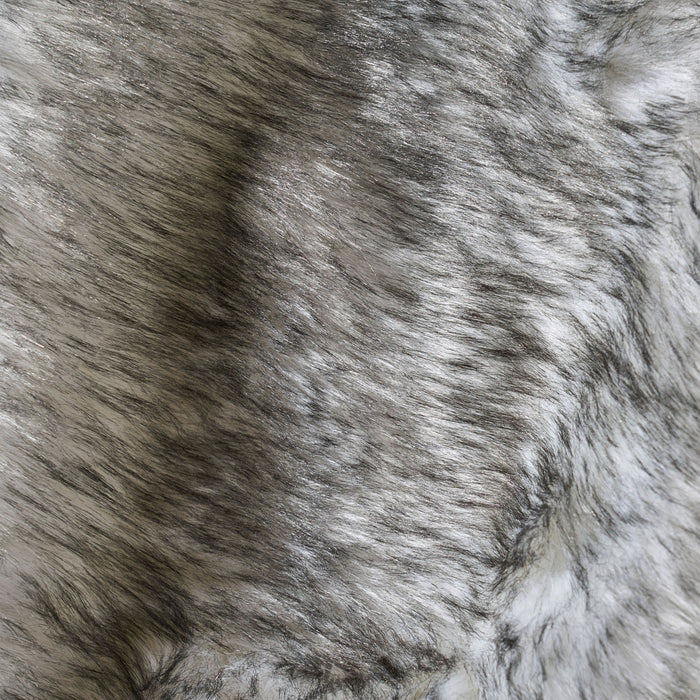 Luxury Throw Blanket With Streaks - Gray
