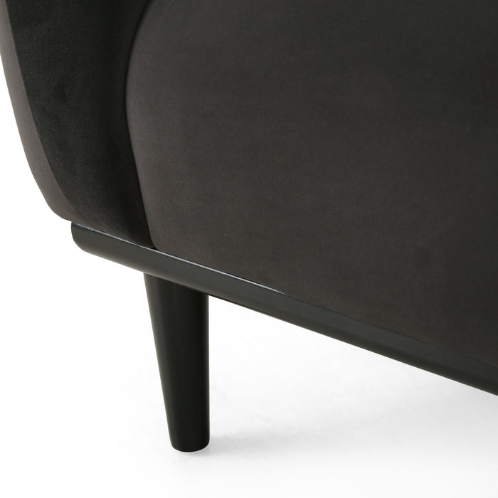 Sway - Upholstered Loveseat With Wood Legs And Round Arms