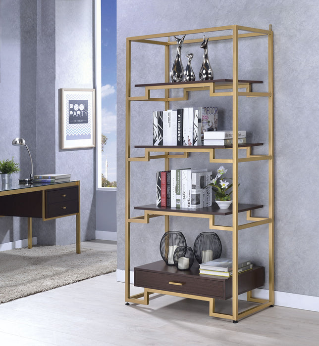 Yumia - Bookshelf - Clear / Gold