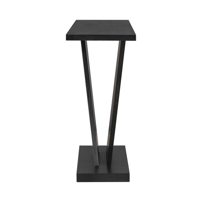 Console Table With V Shape Base, Sculptural Entryway Accent