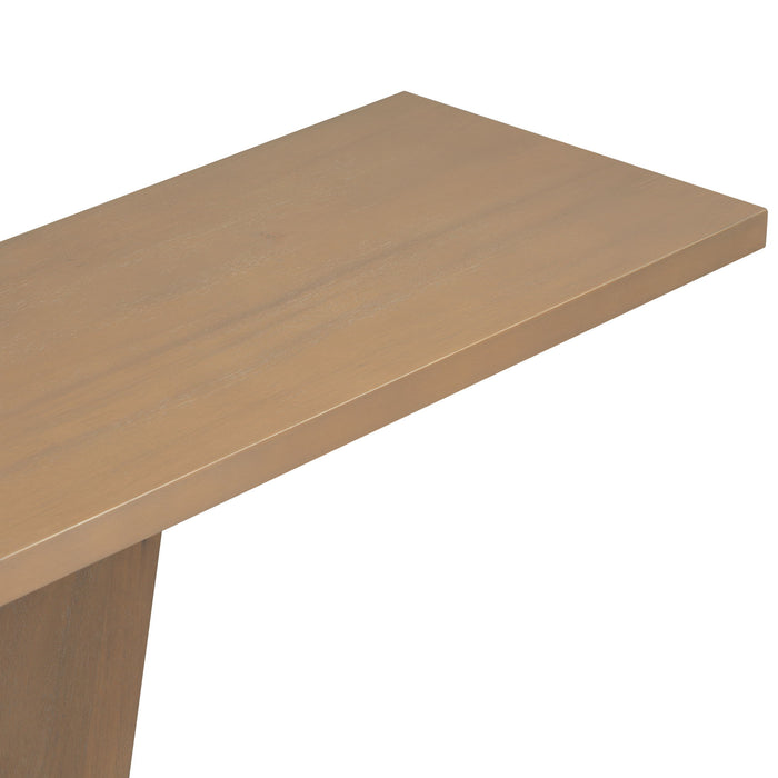 Console Table With V Shape Base, Sculptural Entryway Accent