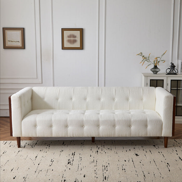 Contemporary 3 Seater Sofa With Tufted Design