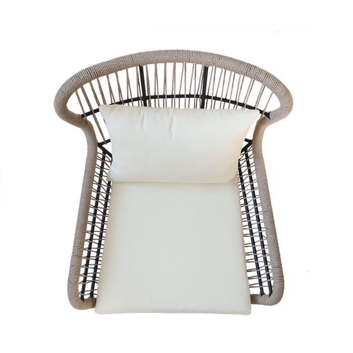 Southport - Club Chair With Woven Rope And Cushions