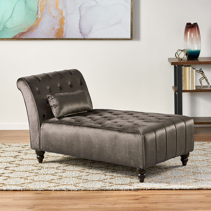 Ethereala - Upholstered Chaise Lounge With Button Tufted