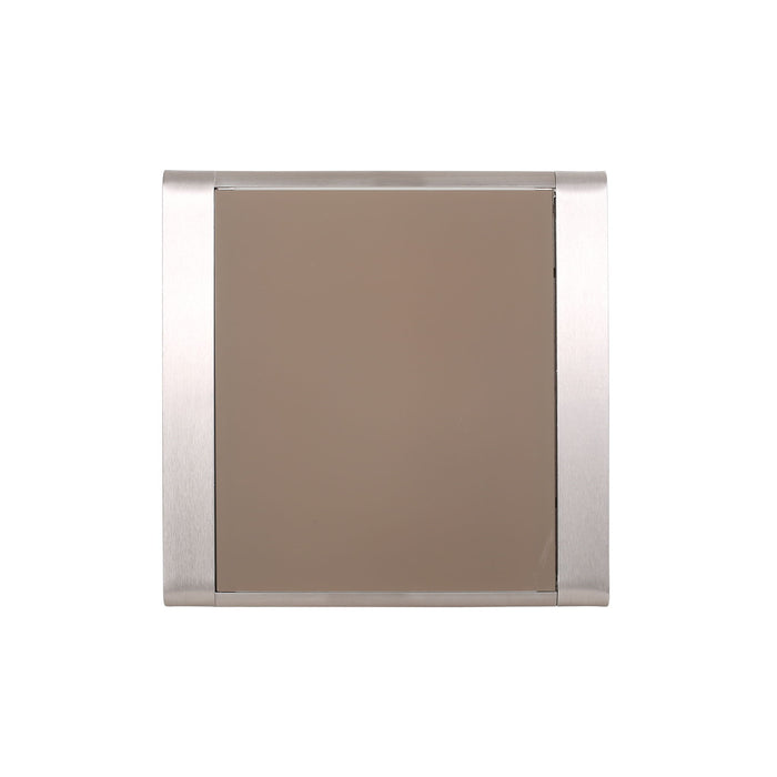 Cape Coral - Contemporary Side Table With Frosted Glass Top