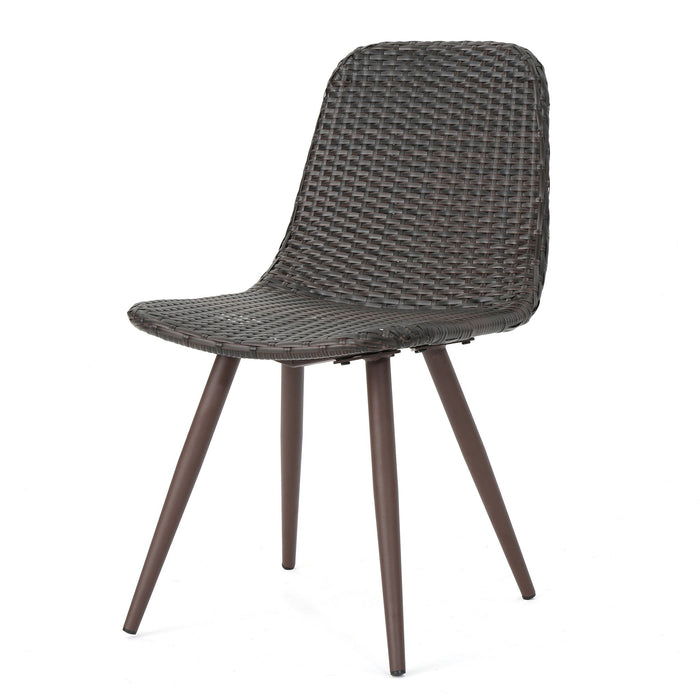 Dreamweaver - Outdoor Dining Chair With Powder Coated Legs (Set of 2) - Brown