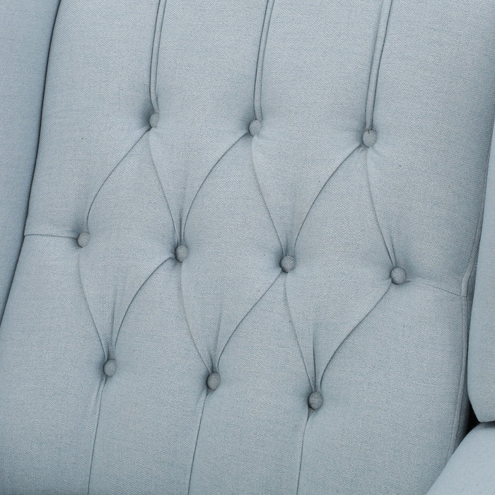 Armchair Recliner With Pushback Mechanism And Wingback Design