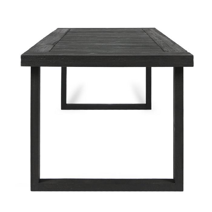 Outdoor Acacia Wood Dining Table, Sandblast Finish