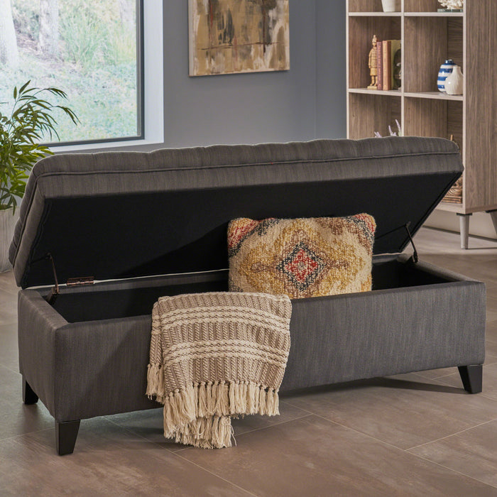 Juliana - Storage Ottoman With Birch Legs