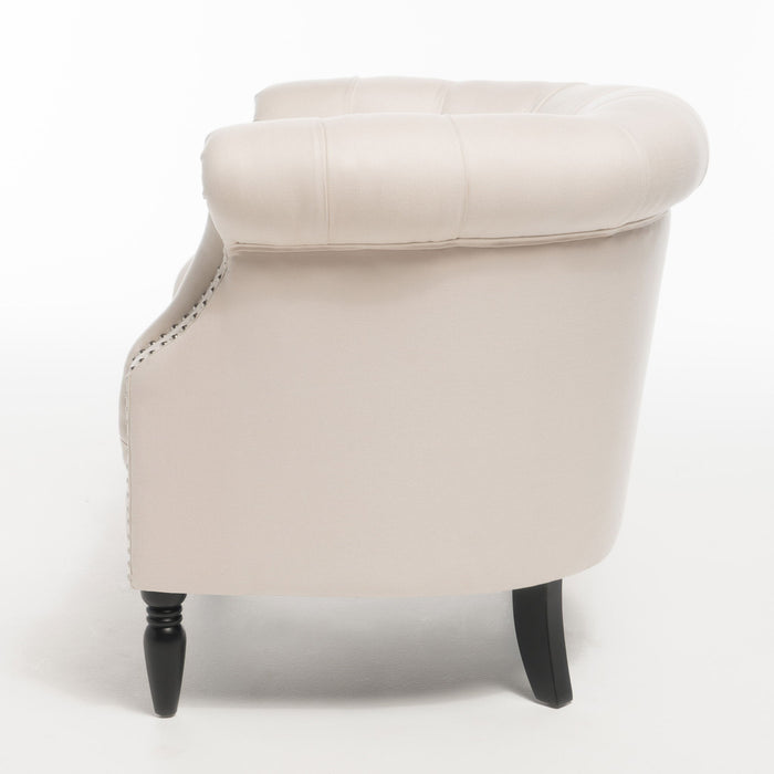 Celestialis - Upholstered Club Chair With Tub Design And Rolled Recessed Armrests