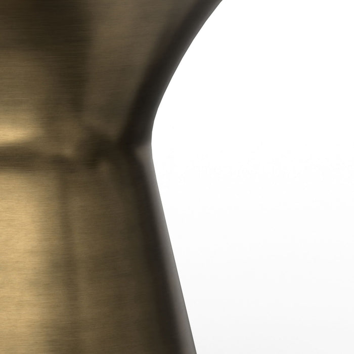 Raquel - Side Table - Antique Brass / White