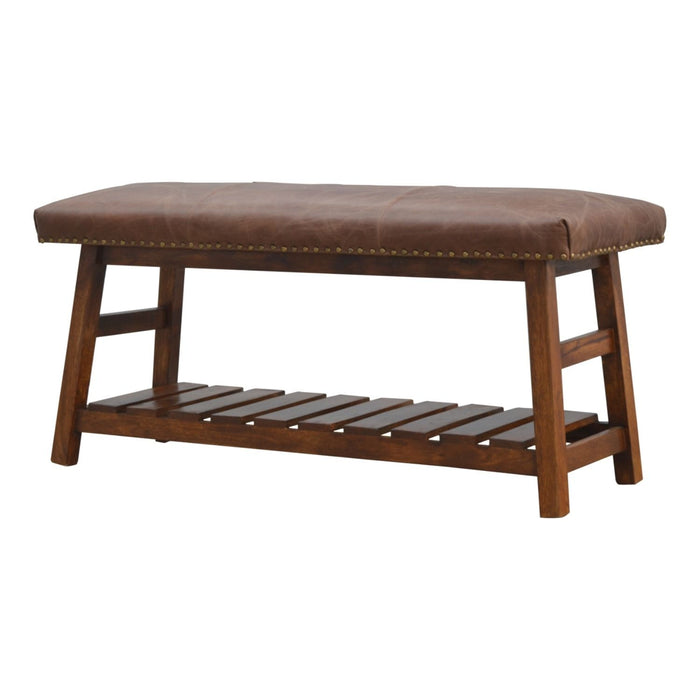 Buffalo - Hide Hallway Bench - Brown