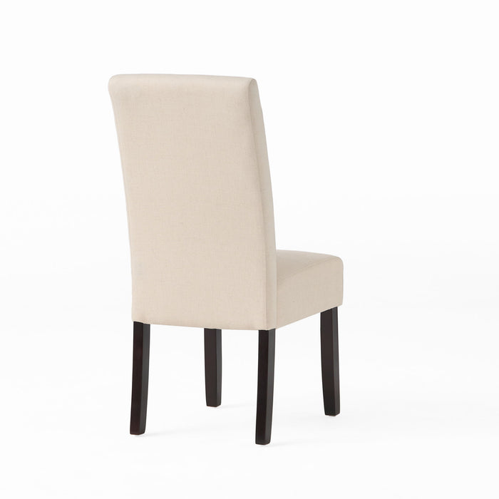 Pertica - Dining Chair Contemporary Design Wood Fabric - Natural