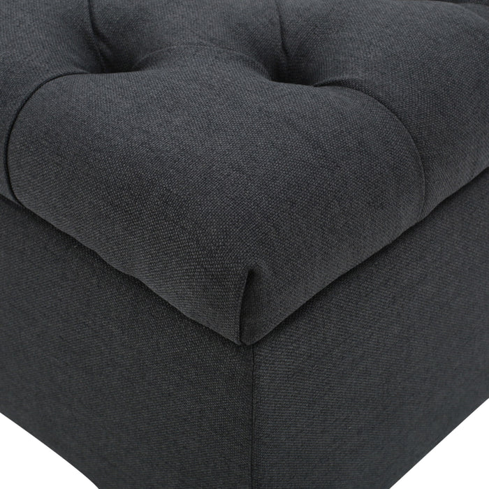 Glouster - Contemporary Storage Ottoman With Button Tufted Design