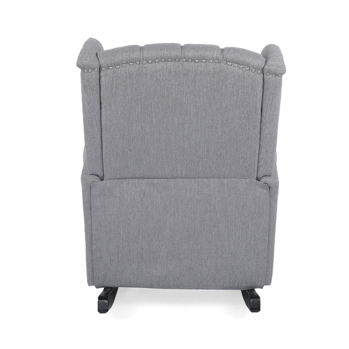 Sheila - Contemporary Fabric Tufted Wingback Rocking Chair