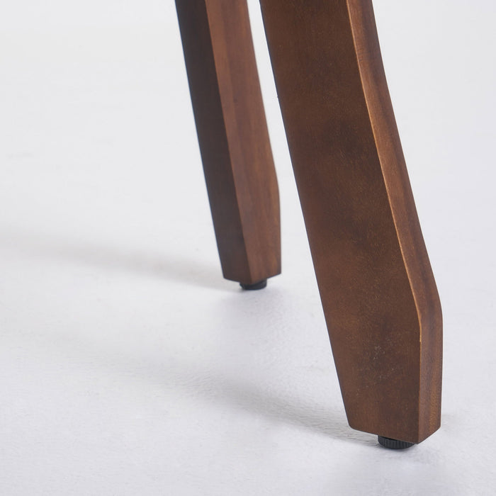 Primrose - Outdoor Acacia Wood Barstools With Foot Rest, (Set of 2) - Dark Brown