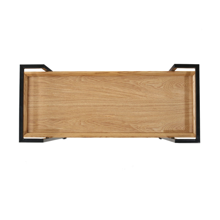 Modern Industrial Bar Cart With Shelving And Casters