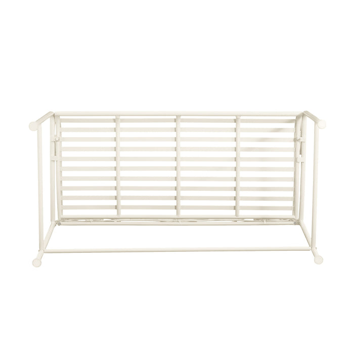 Sunnydaze - Outdoor Garden Bench - Matte White