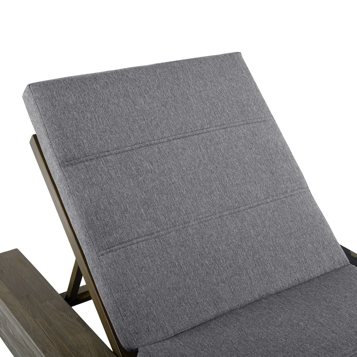 Outdoor Chaise Lounges With Water-Resistant Cushions, Adjustable Backrest