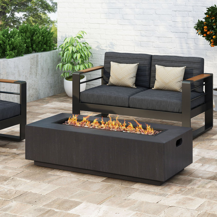 Modern Rectangle Fire Table 50, 000 Btu